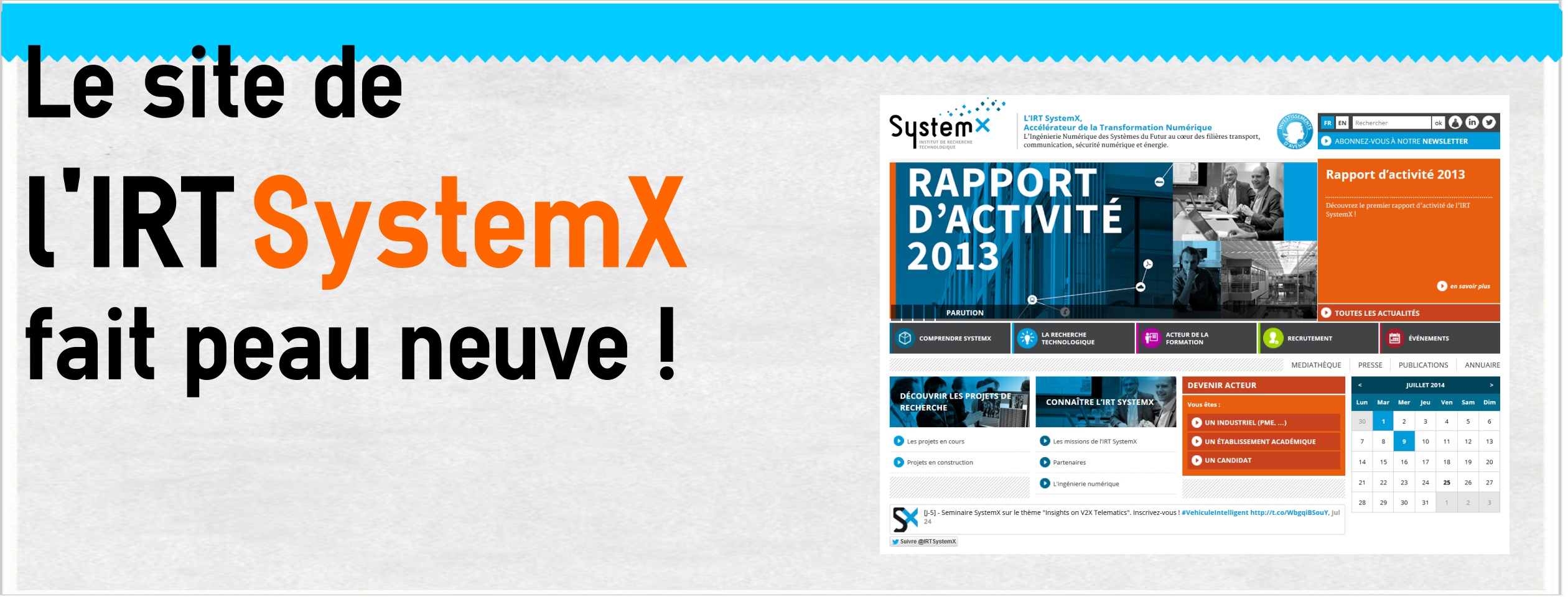 Le site web de l’IRT SystemX fait peau neuve. Découvrez-le en détails !