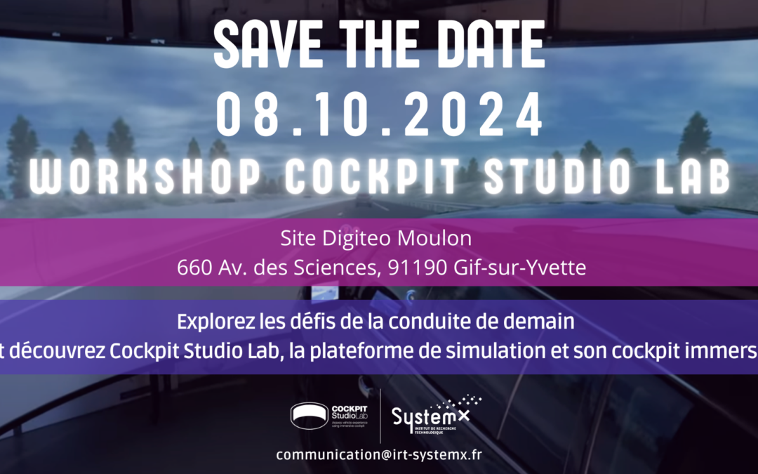 [Save the Date] Workshop Cockpit Studio Lab